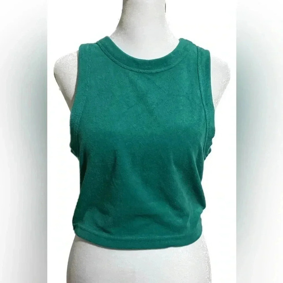NIA LUCERNE Tops - NIA LUCERNE TERRY TANK GREEN size M
